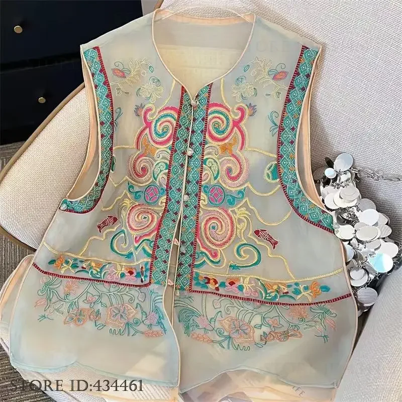 New Chinese Style Tang Clothes Vest Sexy Sleeveless Blouse Jacket Embroidered Women Qipao Tops Vintage Organza Waistcoat Coat
New Chinese Style Tang Clothes Vest Sexy Sleeveless Blouse Jacket Embroidered Women Qipao Tops Vintage Organza Waistcoat Coat
