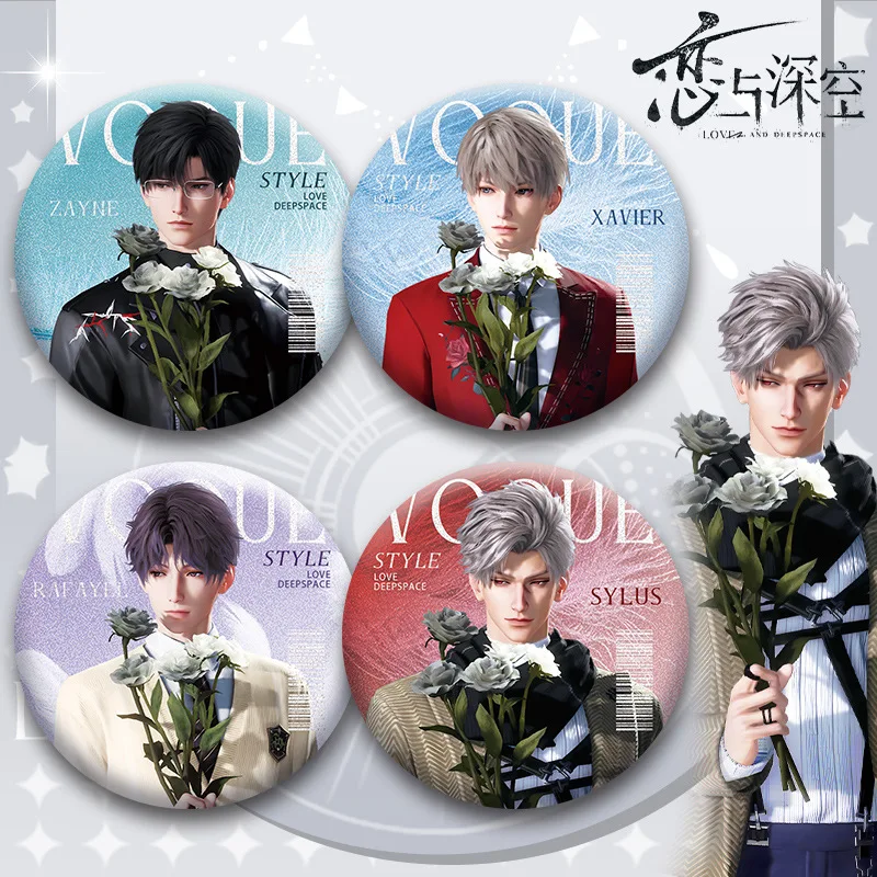 Love and Deepspace Sylus Rafayel Zayne Xavier Anime Cosplay 75MM Flash Badge Emblem Brooch Pin Backpack Decoration Gift for Fans
Love and Deepspace Sylus Rafayel Zayne Xavier Anime Cosplay 75MM Flash Badge Emblem Brooch Pin Backpack Decoration Gift for Fans