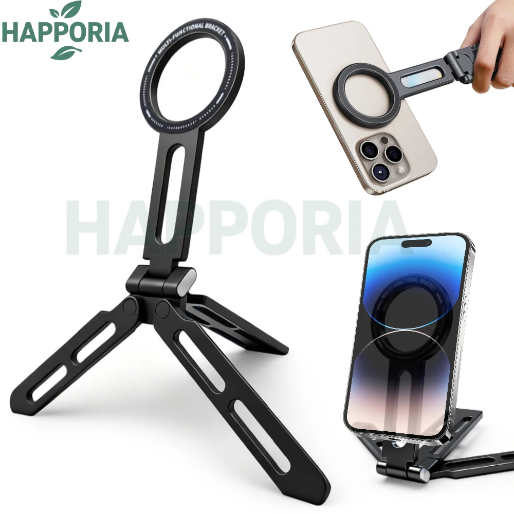 HAPPORIA Magnetic Phone Tripod Selfie Stick Foldable Overhead Stand with 3 Rings for iPhone 15 16 17 Samsung Vlog Android Phones
HAPPORIA Magnetic Phone Tripod Selfie Stick Foldable Overhead Stand with 3 Rings for iPhone 15 16 17 Samsung Vlog Android Phones