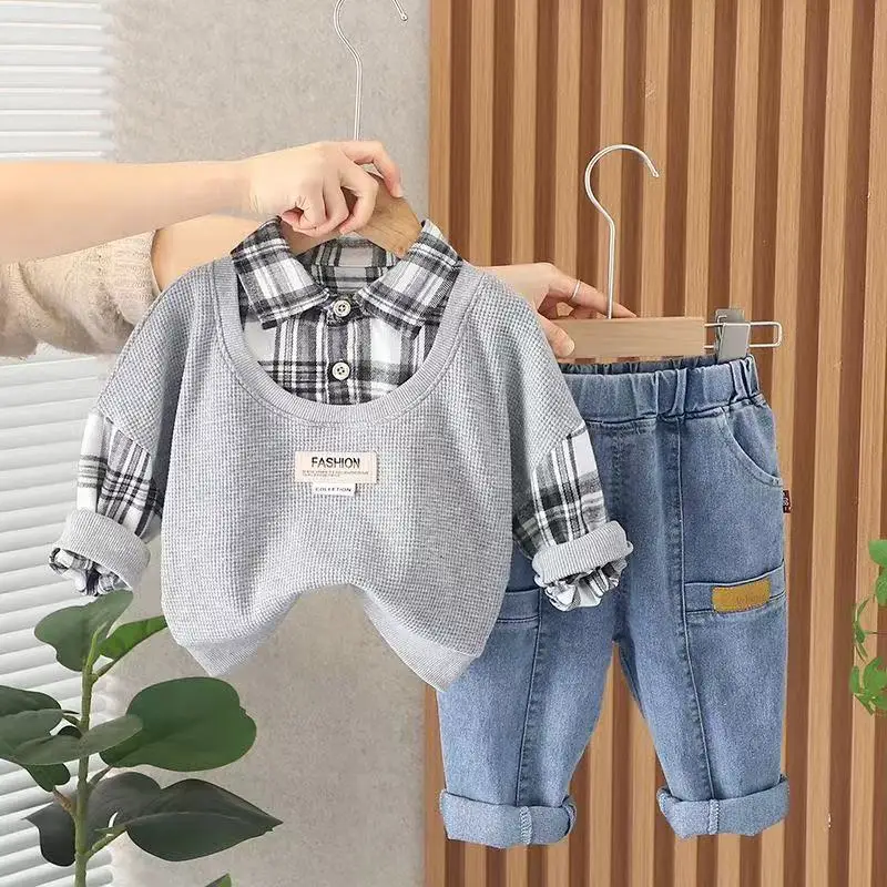 Spring And Autumn 2025 New Boy's Suit Sweatshirt Two-Piece Set Stylish Casual Fashionable Children's Outfit Trendy
Spring And Autumn 2025 New Boy's Suit Sweatshirt Two-Piece Set Stylish Casual Fashionable Children's Outfit Trendy