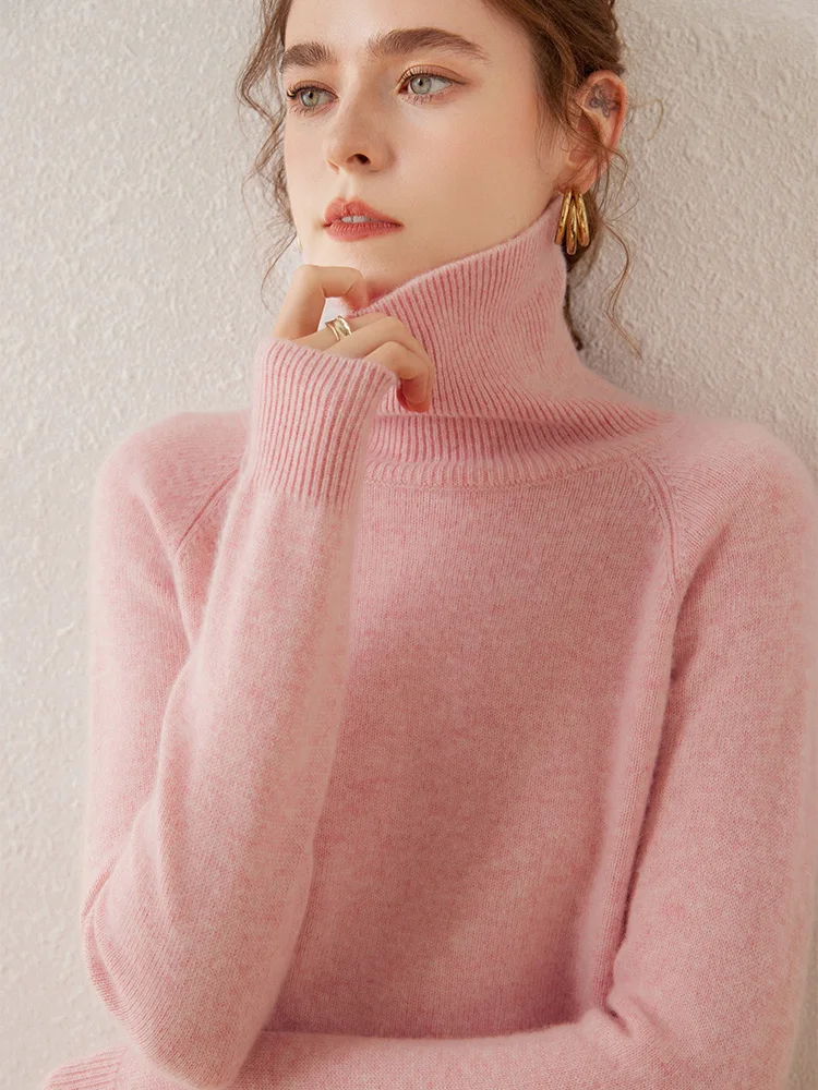 Women's Thick Turtleneck Pullover Elegant Soft Warm 100% Cashmere Sweater Autumn Winter Casual Loose Long Sleeves Clothing Tops
Women's Thick Turtleneck Pullover Elegant Soft Warm 100% Cashmere Sweater Autumn Winter Casual Loose Long Sleeves Clothing Tops