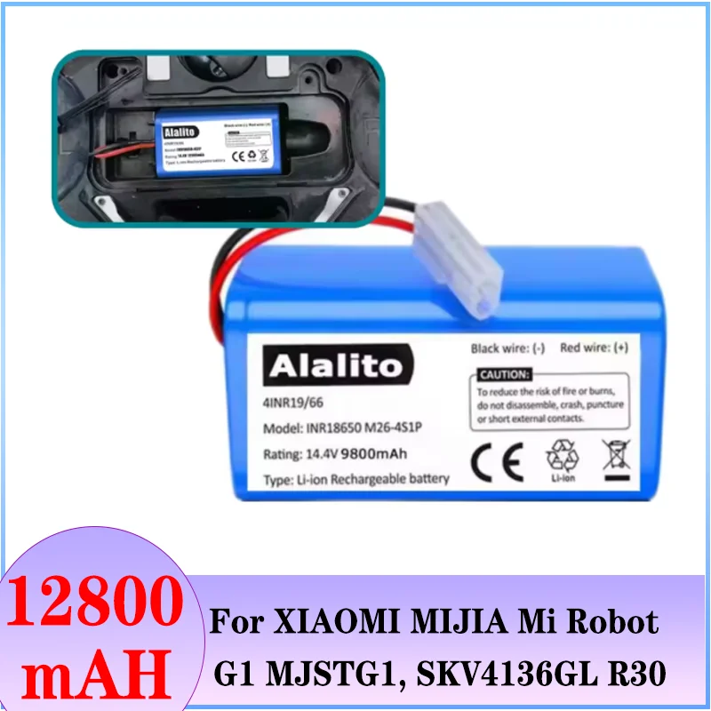 14.8V18650 Original Replacement Battery H18650CH-4S1P For XiaoMi MiJia Mi Robot Vacuum-Mop Essential G1 MJSTG1 SKV4136GL 2600mAh
14.8V18650 Original Replacement Battery H18650CH-4S1P For XiaoMi MiJia Mi Robot Vacuum-Mop Essential G1 MJSTG1 SKV4136GL 2600mAh
