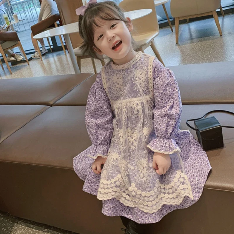Girls Spring Autumn Lace Dress Country Style Floral Dress Lace Apron Fashion Kids Outfit Children'S Clothes
Girls Spring Autumn Lace Dress Country Style Floral Dress Lace Apron Fashion Kids Outfit Children'S Clothes