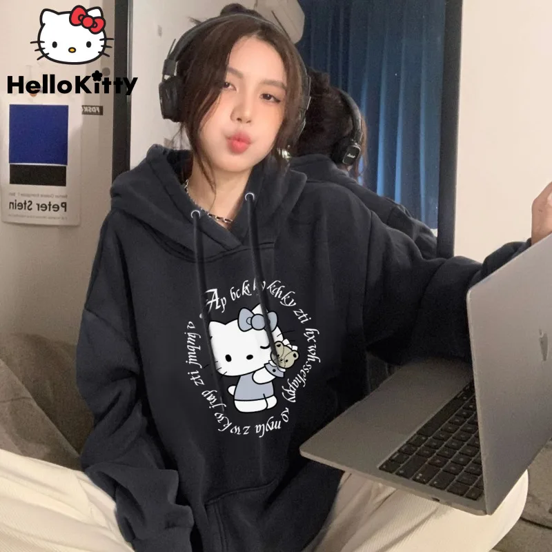 Sanrio Hello Kitty Cartoon Print Women Hoodies American Retro Harajuku Student Sweatshirt Y2k New Korean Female Luxury Pullovers
Sanrio Hello Kitty Cartoon Print Women Hoodies American Retro Harajuku Student Sweatshirt Y2k New Korean Female Luxury Pullovers