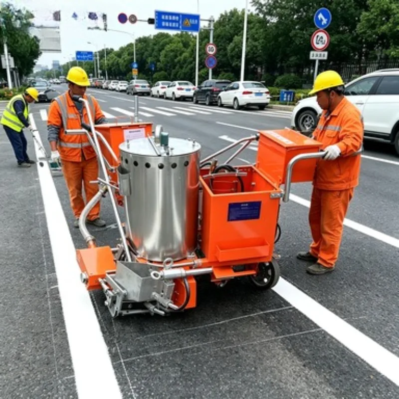 Efficient automatic hot-melted marking machine double cylinder melting kettle crosswalk road marking machine
Efficient automatic hot-melted marking machine double cylinder melting kettle crosswalk road marking machine