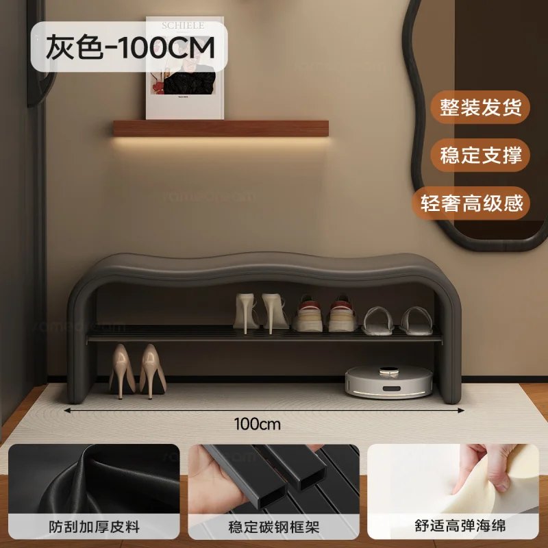 Modern Wavy Upholstered Shoe Changing Bench for Home Entryway, Long Bench for End of Bed Cloakroom Living Room Doorway Seat
Modern Wavy Upholstered Shoe Changing Bench for Home Entryway, Long Bench for End of Bed Cloakroom Living Room Doorway Seat