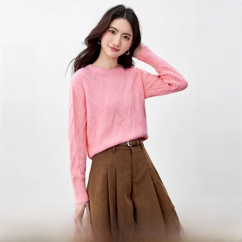 Simple Commuter Women's Sweater round Neck Shoulder Drop Sleeve Soft Elastic Overhead Spring 2026 Dark Style Long Sleeve
Simple Commuter Women's Sweater round Neck Shoulder Drop Sleeve Soft Elastic Overhead Spring 2026 Dark Style Long Sleeve