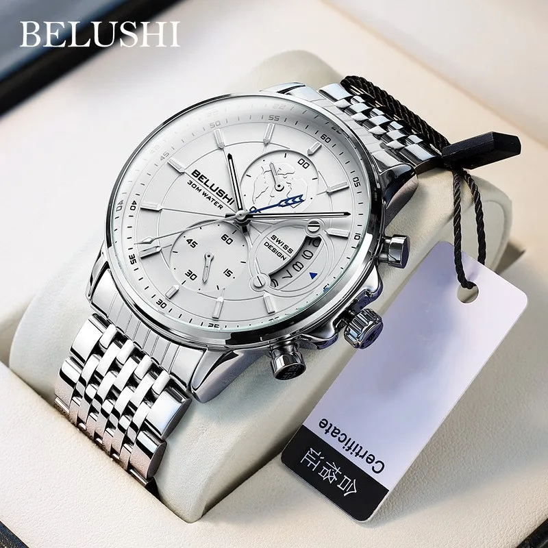 New Business Fashion Elegant BELUSHI Mens Quartz Watch Brand Male Multifunctional Limited Edition Waterproof Man Quartz Watch
New Business Fashion Elegant BELUSHI Mens Quartz Watch Brand Male Multifunctional Limited Edition Waterproof Man Quartz Watch