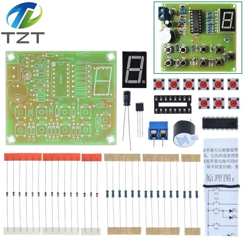 Eight Person Responder Diy Kit 8 Channel Answering Teaching Practice Welding CD4511 8Bit Answer Device Suite Electronic Training
Eight Person Responder Diy Kit 8 Channel Answering Teaching Practice Welding CD4511 8Bit Answer Device Suite Electronic Training