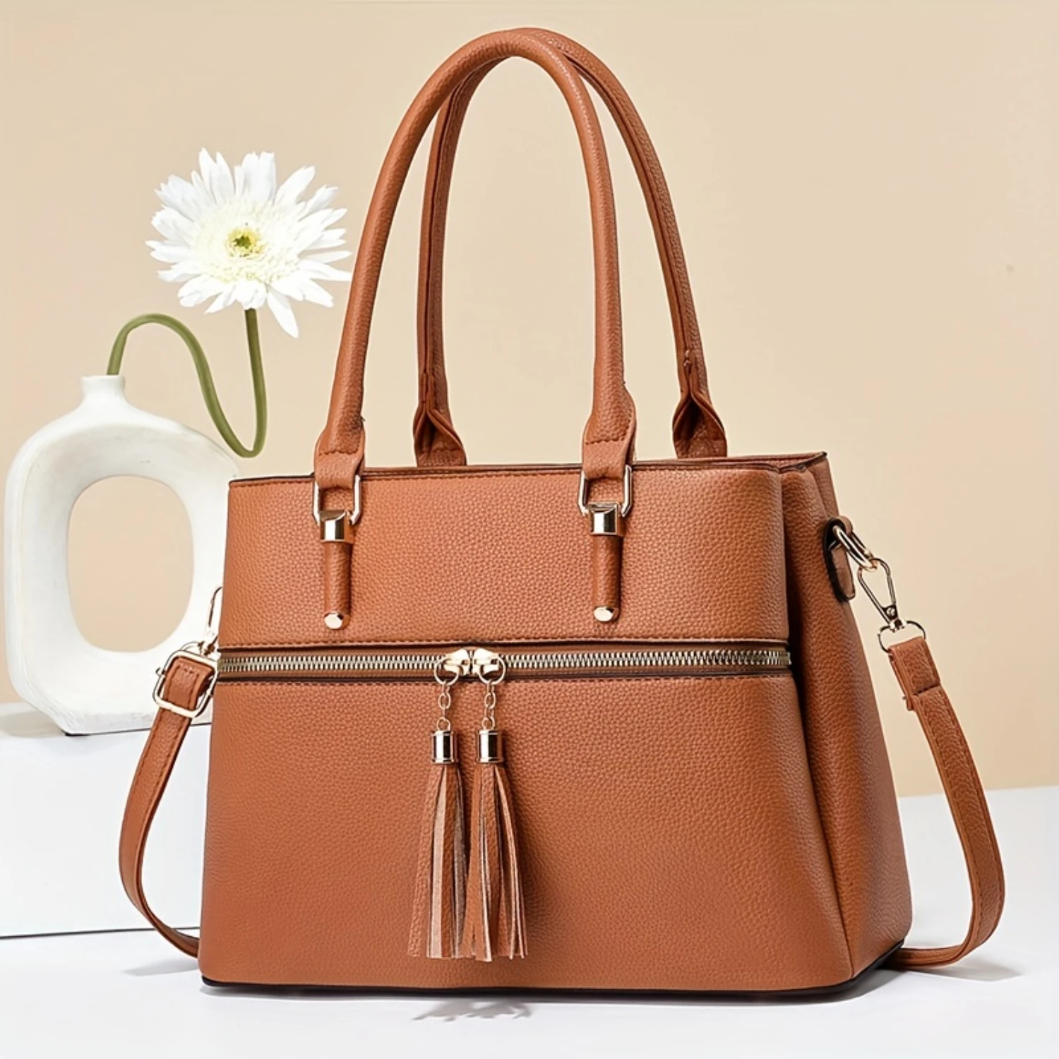 Elegant Top Handle Satchel Bag, Luxury PU Crossbody Bag, Womens Fashion Handbag, Shoulder Bag & Purse Electronic organizer Cases
Elegant Top Handle Satchel Bag, Luxury PU Crossbody Bag, Womens Fashion Handbag, Shoulder Bag & Purse Electronic organizer Cases