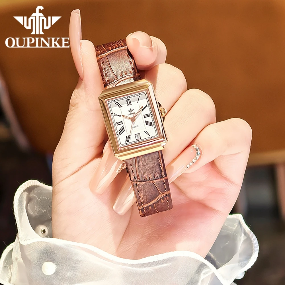 OUPINKE 3182 Women Watch Swiss Imported Quartz Movement Wristwatch Leather Strap Waterproof Luminous Luxury Watch
OUPINKE 3182 Women Watch Swiss Imported Quartz Movement Wristwatch Leather Strap Waterproof Luminous Luxury Watch