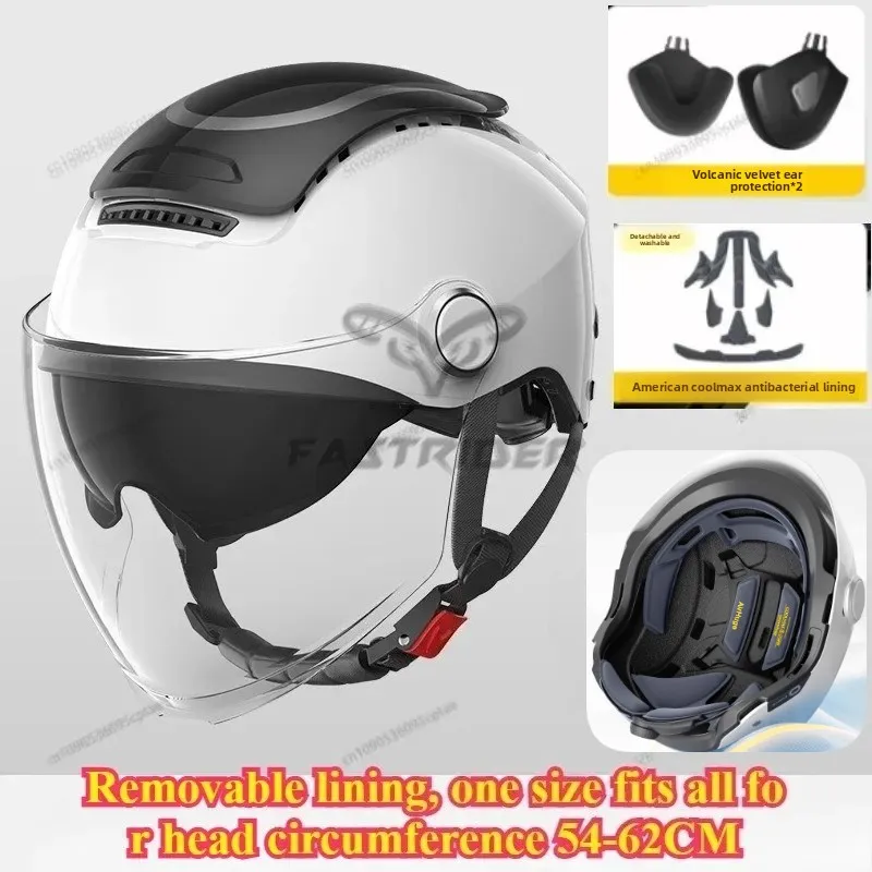Electric Bike Helmet Summer Breathable Electric Motorcycle Open Face Helmet Men Women Dual Lenses Jet Scooter Half Helmets
Electric Bike Helmet Summer Breathable Electric Motorcycle Open Face Helmet Men Women Dual Lenses Jet Scooter Half Helmets