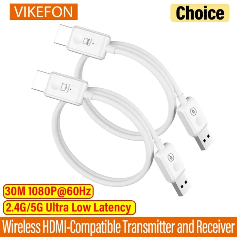 Plug & Play 50M 1080P Wireless HDMI-Compatible Video Audio Transmitter Receiver Extender Adapter Dongle For TV Monitor Projector