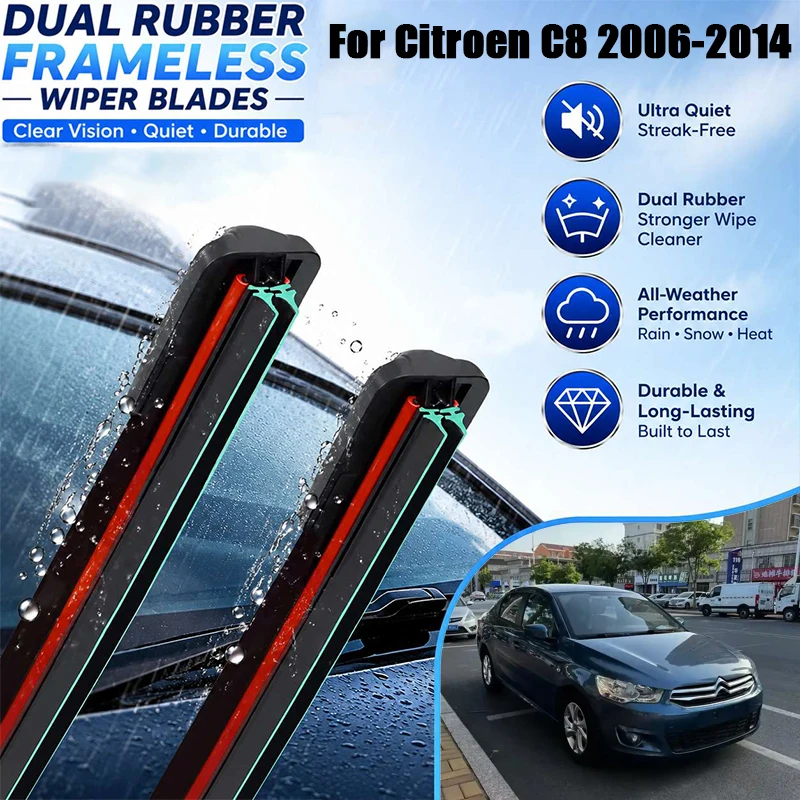 For Citroen C8 2006-2014 Front Rear Wiper Blades 3PCS 26" 26" 14" Windshield Windscreen Window Cutter Accessories
For Citroen C8 2006-2014 Front Rear Wiper Blades 3PCS 26" 26" 14" Windshield Windscreen Window Cutter Accessories