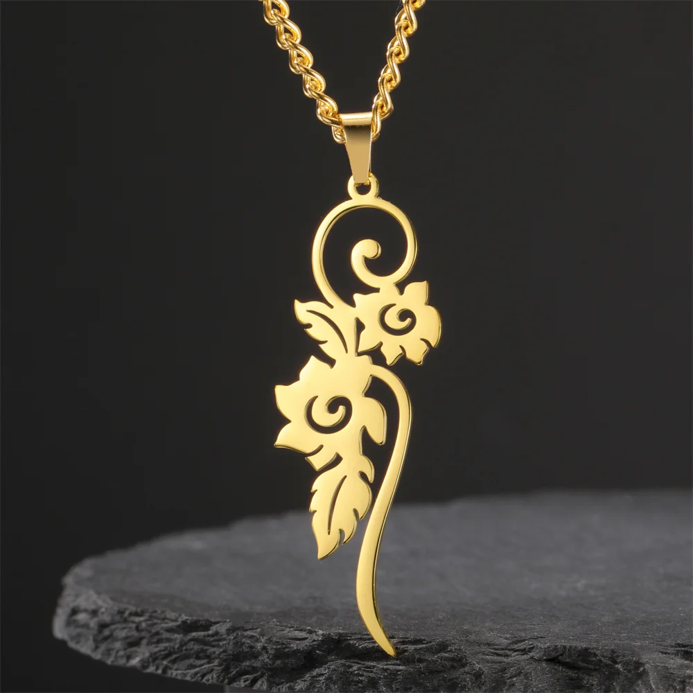 My Shape Filigree Flower Vines Pendants Necklaces for Women Girls Bohemian Floral Charms Stainless Steel Neck Chain Jewelry Gift
My Shape Filigree Flower Vines Pendants Necklaces for Women Girls Bohemian Floral Charms Stainless Steel Neck Chain Jewelry Gift