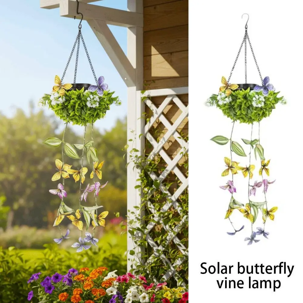 Waterproof Design Solar Butterfly Lamp Butterfly Decoration Vine Style Artificial Plant Lamp Artificial Plant Solar Powered
Waterproof Design Solar Butterfly Lamp Butterfly Decoration Vine Style Artificial Plant Lamp Artificial Plant Solar Powered