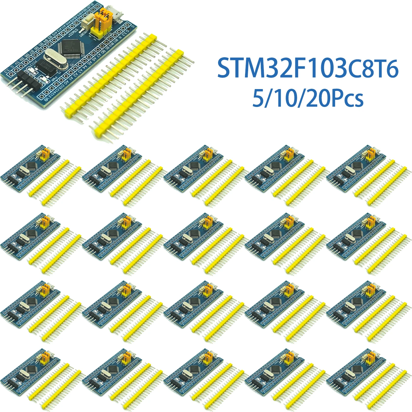 5/10/20Pcs STM32F103C8T6 Core Module ARM STM32 Microcontroller Single Chip System Board STM32 Development Circuit Board
5/10/20Pcs STM32F103C8T6 Core Module ARM STM32 Microcontroller Single Chip System Board STM32 Development Circuit Board
