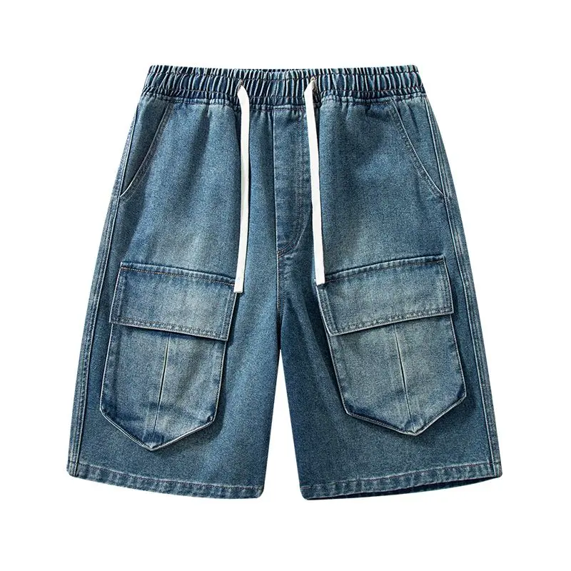 Summer Men's Loose Denim Shorts American Retro Fashion Working Pockets Loose Wide-leg Cargo Short Jeans Harajuku Streetwear
Summer Men's Loose Denim Shorts American Retro Fashion Working Pockets Loose Wide-leg Cargo Short Jeans Harajuku Streetwear