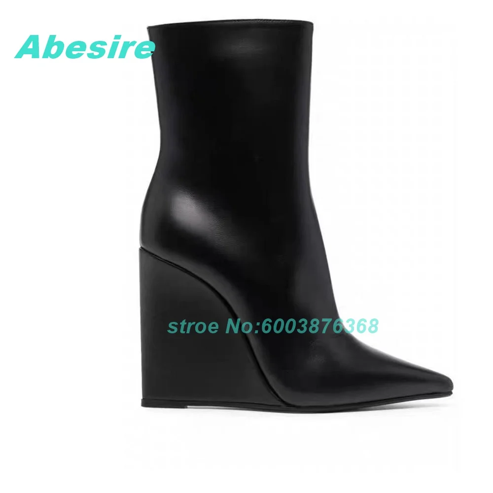 Wedges Patchwork Matte Leather Ankle Boots Pointed Toe Zipper Solid Shoes for Women Office Casual Concise Daily Fashion Shoes
Wedges Patchwork Matte Leather Ankle Boots Pointed Toe Zipper Solid Shoes for Women Office Casual Concise Daily Fashion Shoes