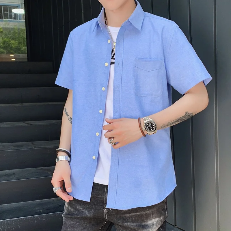 Light Blue Casual irt ort Sve ket Design No Ironing Required Slim Fit Summer New Sle Korean Version 5XL Extra Lar...
Light Blue Casual irt ort Sve ket Design No Ironing Required Slim Fit Summer New Sle Korean Version 5XL Extra Lar...