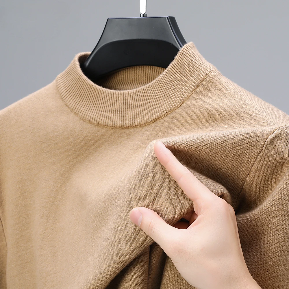 Half Turtleneck Knitwear Sweater New Autumn/Winter Mock Neck Sweatshirts Solid Color Pullovers Man Brand Casual Mens Clothing
Half Turtleneck Knitwear Sweater New Autumn/Winter Mock Neck Sweatshirts Solid Color Pullovers Man Brand Casual Mens Clothing