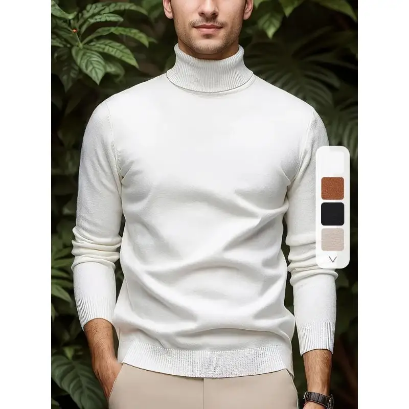 Men's High Neck Sweater Knittedwear Fashionable Collar Design Comfortable Fit Spring Season Women's Non-deformable Fabric
Men's High Neck Sweater Knittedwear Fashionable Collar Design Comfortable Fit Spring Season Women's Non-deformable Fabric