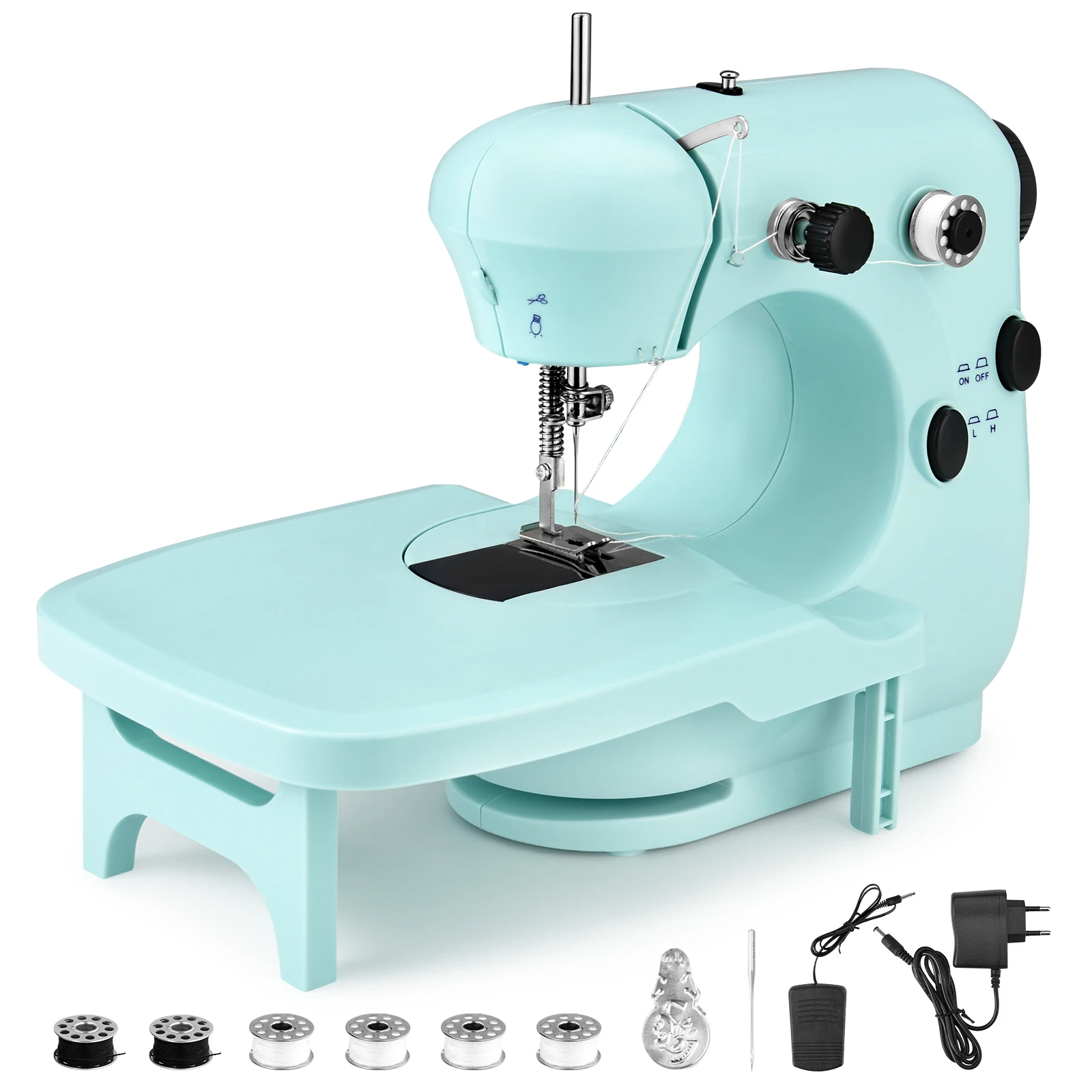 DIY Mini Sewing Machine with Extension Table Electric Portable Sewing Machine with Foot Pedal Lightweight for Beginners
DIY Mini Sewing Machine with Extension Table Electric Portable Sewing Machine with Foot Pedal Lightweight for Beginners