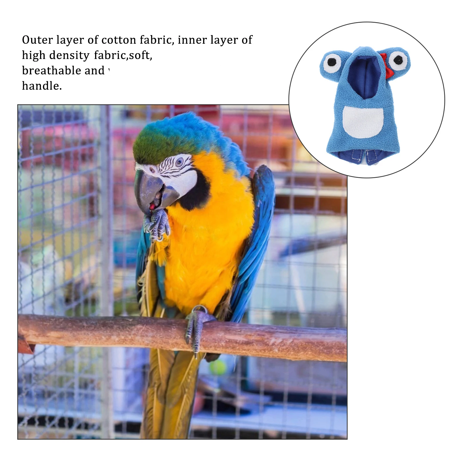 Parrot Warm Clothes Soft Hoodie Waterproof Breathable Flight Suit for Parakeet Outdoor Wear
Parrot Warm Clothes Soft Hoodie Waterproof Breathable Flight Suit for Parakeet Outdoor Wear