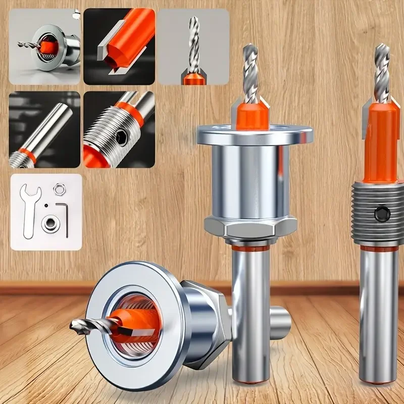 Adjustable Countersink Drill Bit Set Quick Change Screw Woodworking Chamfer Tool Shank 8mm Sizes 2.8mm-4mm
Adjustable Countersink Drill Bit Set Quick Change Screw Woodworking Chamfer Tool Shank 8mm Sizes 2.8mm-4mm