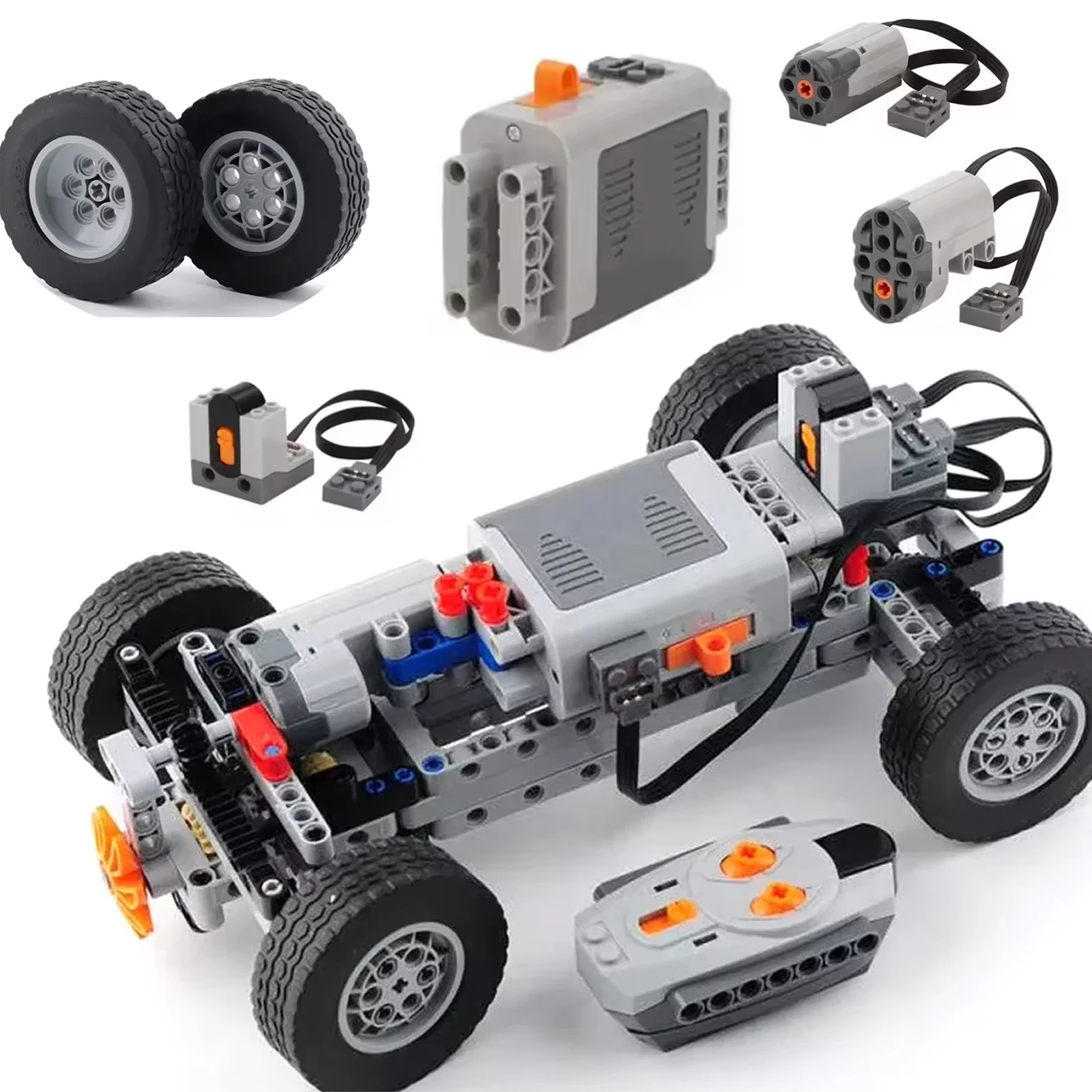4WD RC Cars Chassis Electric Set Four-Wheel Drive Technical Chassis Bricks IR Remote Control Reciever MOC building blocks Parts
4WD RC Cars Chassis Electric Set Four-Wheel Drive Technical Chassis Bricks IR Remote Control Reciever MOC building blocks Parts