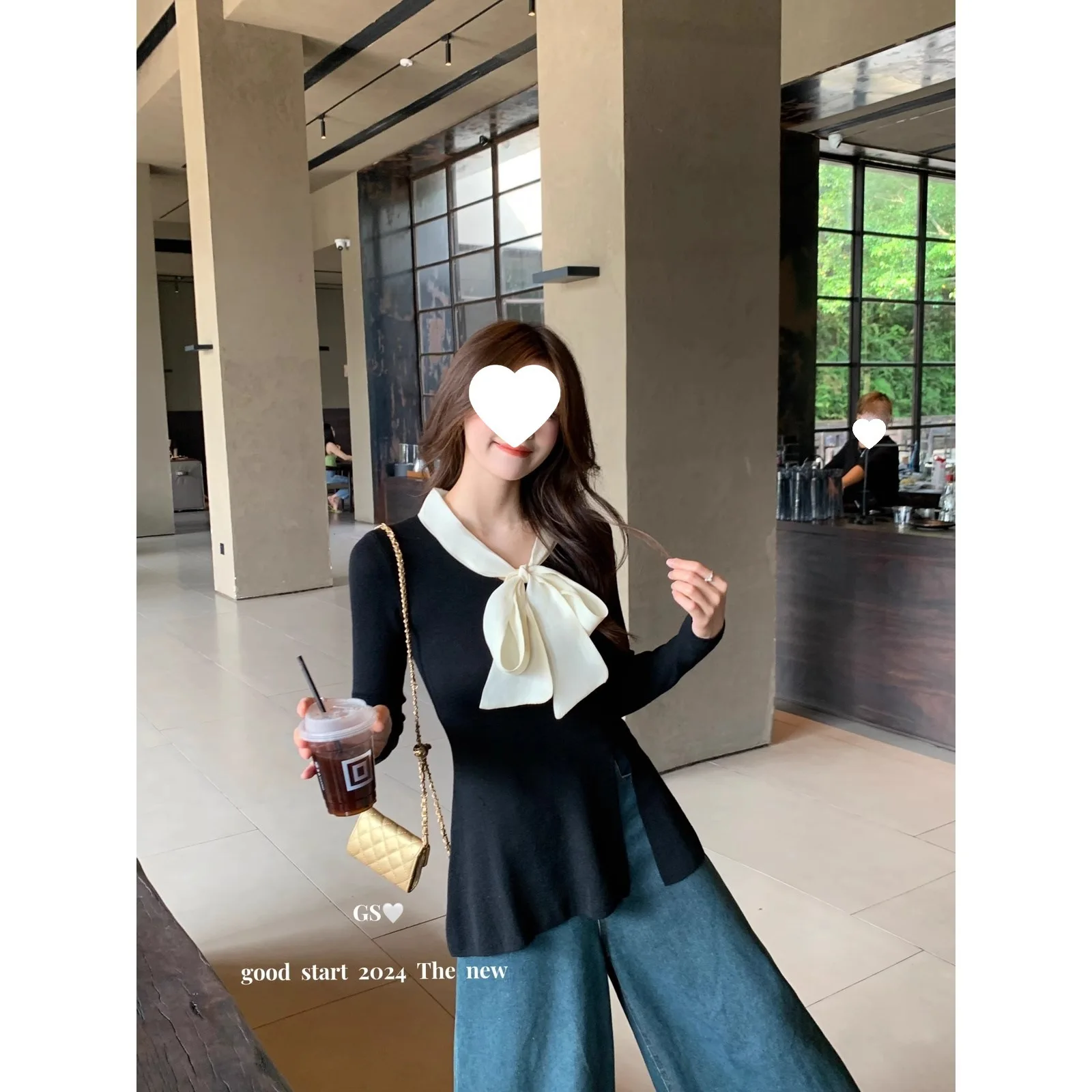 Sweet Sweater Women Autumn New Bow Decoration Casual Sweater V Neck Long Sleeve Stitching Design Knitted Pullover Sweater Wh2
Sweet Sweater Women Autumn New Bow Decoration Casual Sweater V Neck Long Sleeve Stitching Design Knitted Pullover Sweater Wh2