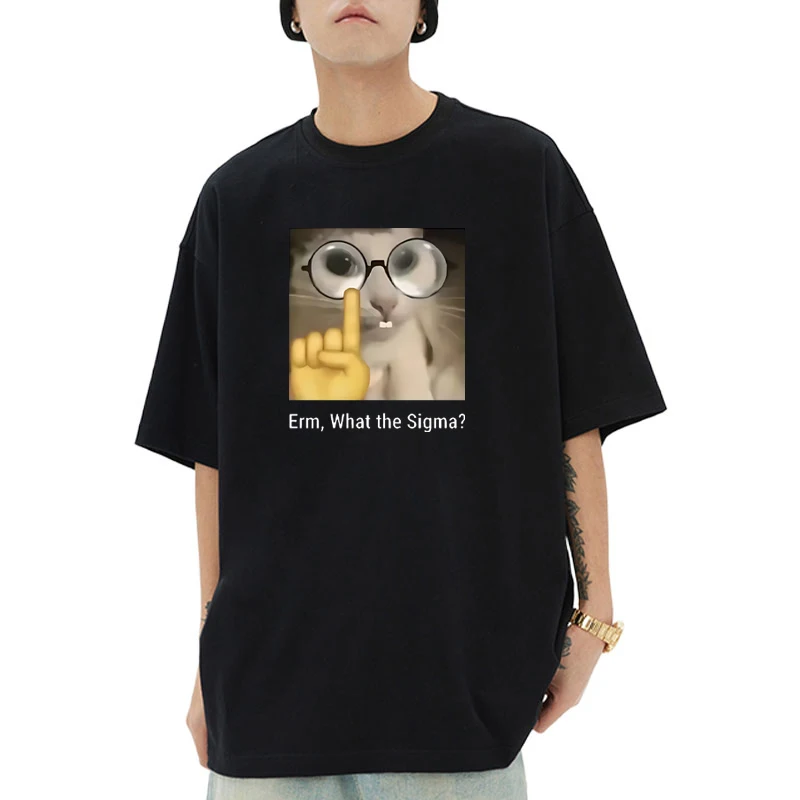 Cartoon Erm What Sigma Funny Meme short sleeve T-shirts Men Women Silly Cat Humor Printed Summer vintage O-Neck T shirt Unisex
Cartoon Erm What Sigma Funny Meme short sleeve T-shirts Men Women Silly Cat Humor Printed Summer vintage O-Neck T shirt Unisex