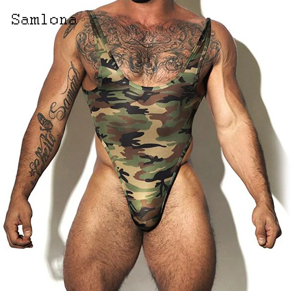 2025 New Summer Sexy Thong Crotch Short Overalls Men High Cut Skinny Onesie Bodysuits Men's Fashion Camouflage Shorts Beach Wear
2025 New Summer Sexy Thong Crotch Short Overalls Men High Cut Skinny Onesie Bodysuits Men's Fashion Camouflage Shorts Beach Wear