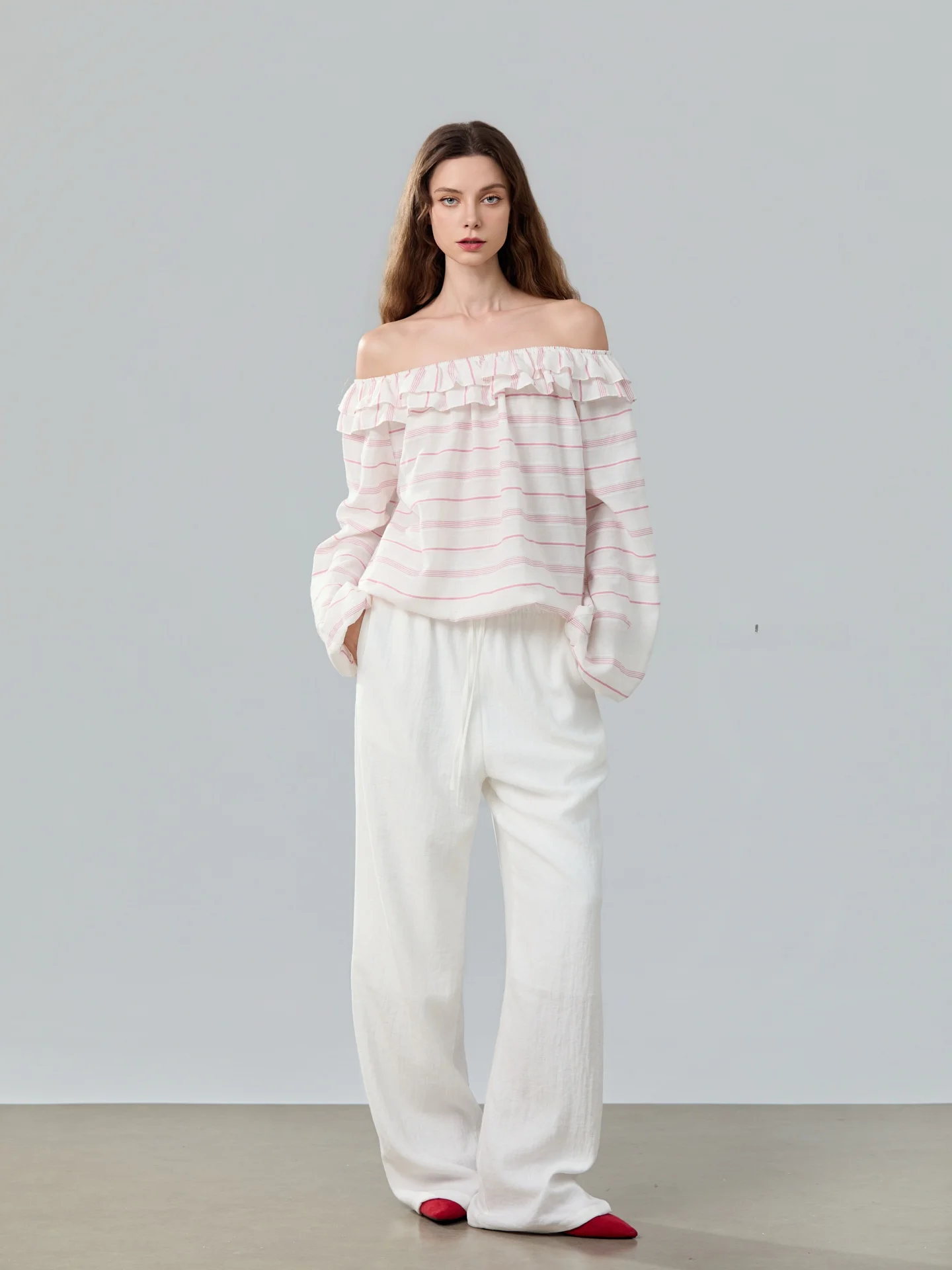 Original Design Long Sleeve One Shoulder Striped Shirt Women's New Arrival YOU ME AND HER Cotton Blend Casual Shirt
Original Design Long Sleeve One Shoulder Striped Shirt Women's New Arrival YOU ME AND HER Cotton Blend Casual Shirt