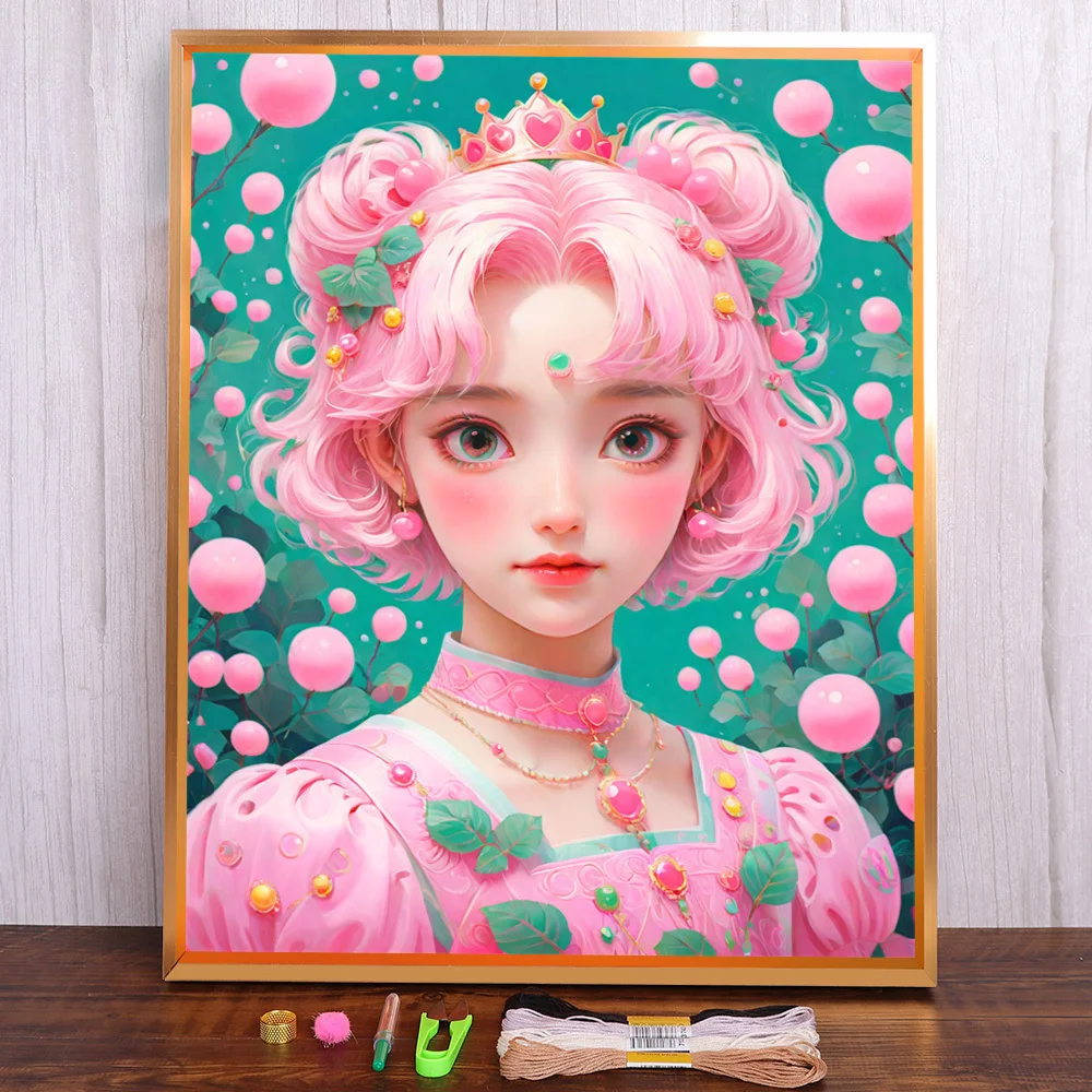 Pink Girl Printed Fabric Cross-Stitch Embroidery Complete Kit Handmade Needlework Sewing Painting Room Decor Different Gift
Pink Girl Printed Fabric Cross-Stitch Embroidery Complete Kit Handmade Needlework Sewing Painting Room Decor Different Gift
