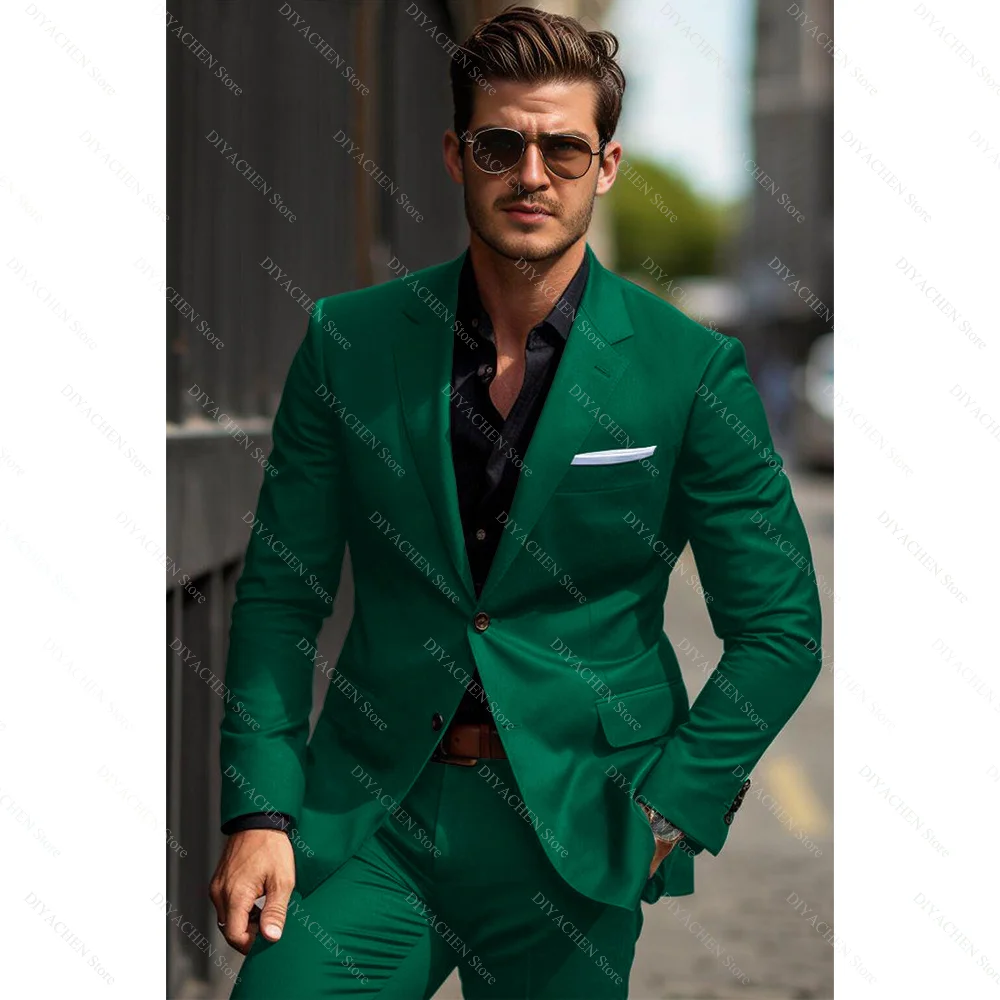 Men Suits Chic Single Breasted Nocth Lapel Wear 2 Piece Wedding Tuxedo Slim Fashion Solid Color Formal Daily Casual Male Suit
Men Suits Chic Single Breasted Nocth Lapel Wear 2 Piece Wedding Tuxedo Slim Fashion Solid Color Formal Daily Casual Male Suit
