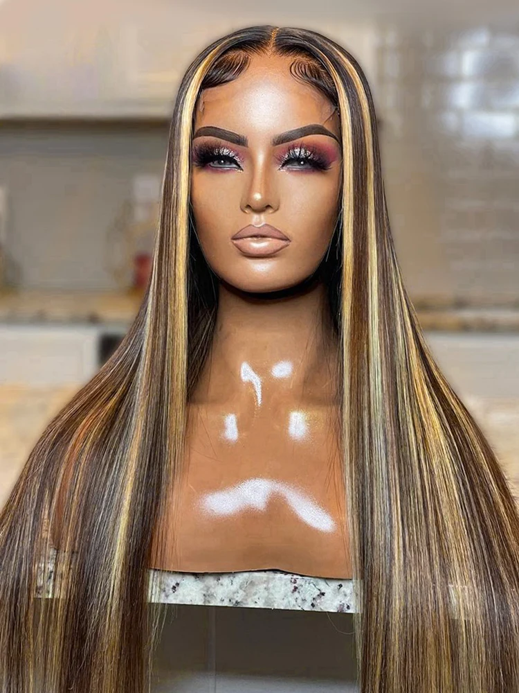1B/27 Straight 13x4 Lace Frontal Highlight Wig Human Hair Brazilian 180 Density 30 Inch Ombre Blonde Colored Human Hair Wigs
1B/27 Straight 13x4 Lace Frontal Highlight Wig Human Hair Brazilian 180 Density 30 Inch Ombre Blonde Colored Human Hair Wigs