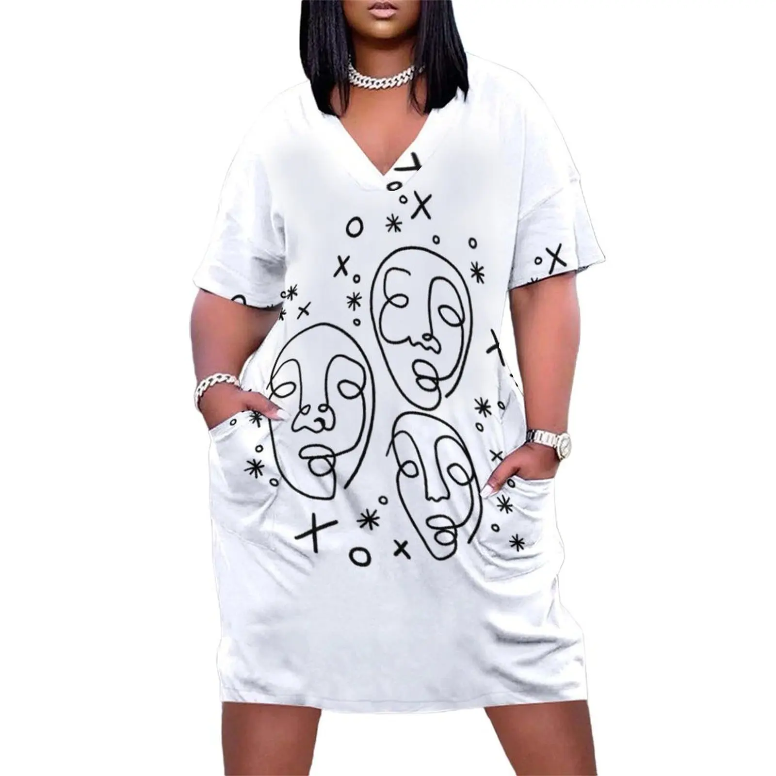 XO Abstract Faces Loose Pocket Dress beach dress birthday dress for women luxury 2025 Women's summer suit
XO Abstract Faces Loose Pocket Dress beach dress birthday dress for women luxury 2025 Women's summer suit