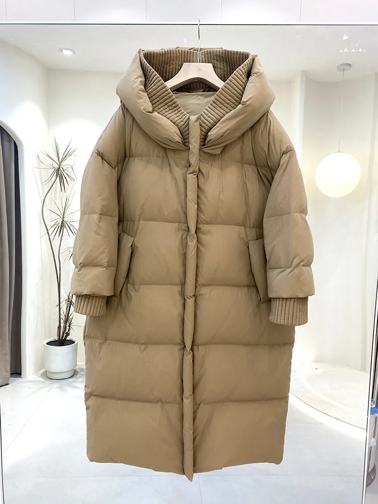 Long Down Jacket Women Hooded Coat 2023 Winter New Loose Girls' Jacket Thick Windbreak 90 white duck Down Coat
Long Down Jacket Women Hooded Coat 2023 Winter New Loose Girls' Jacket Thick Windbreak 90 white duck Down Coat
