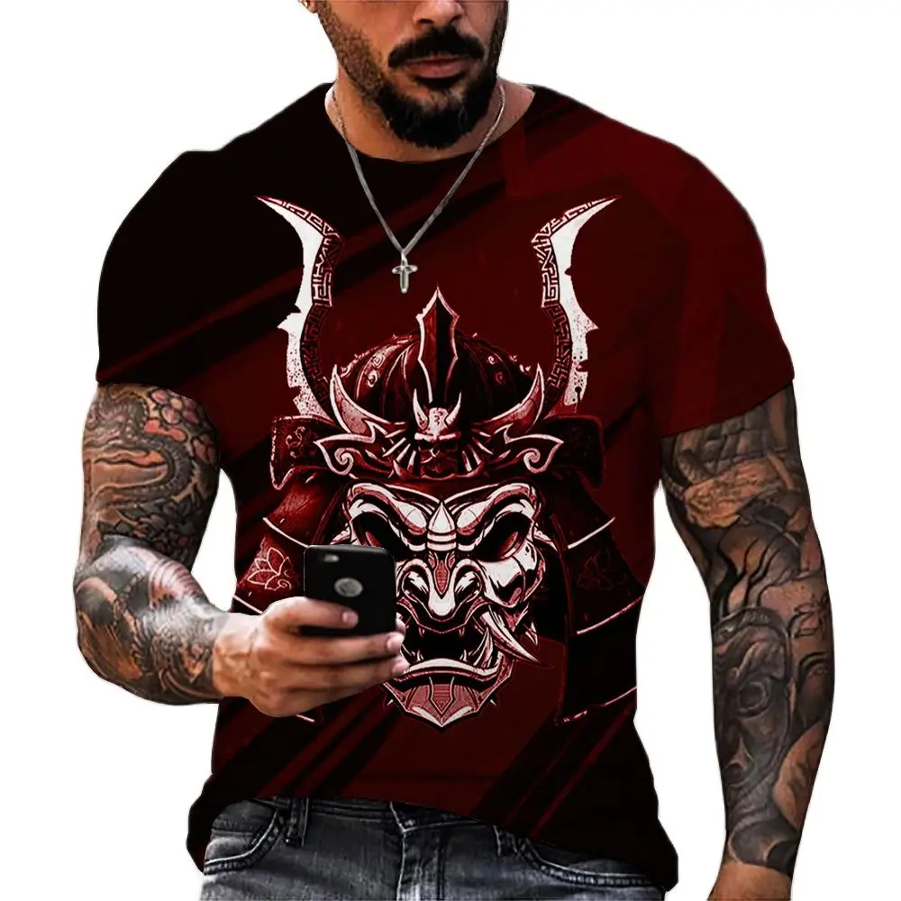 Summer Men 3d Printed Japanese Samurai Ninja O-Neck Short-Sleeved T-Shirt Fashion Casual Harajuku Street Vintage Loose Top
Summer Men 3d Printed Japanese Samurai Ninja O-Neck Short-Sleeved T-Shirt Fashion Casual Harajuku Street Vintage Loose Top