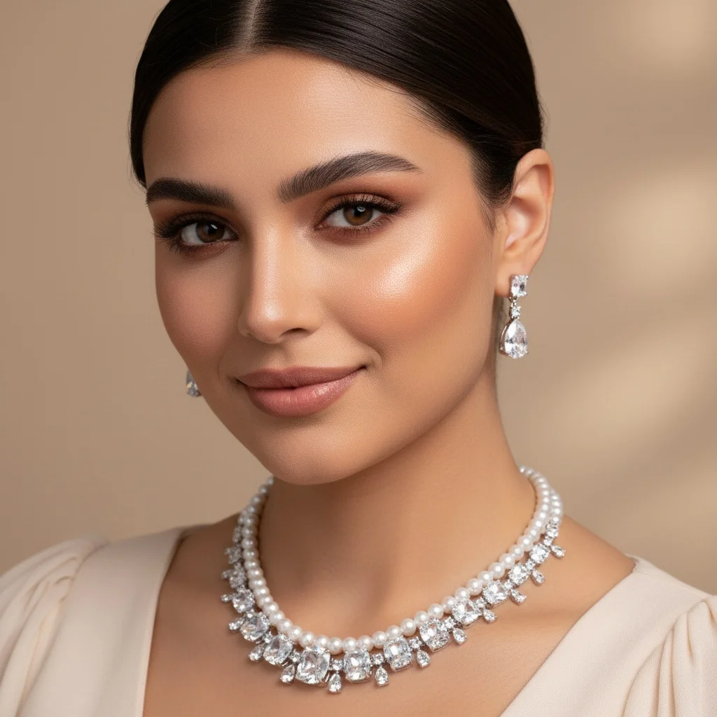 Pearl & Diamond Inlaid Water Drop Pendant Necklace, Niche Design Clavicle Chain, Elegant Women Jewelry
Pearl & Diamond Inlaid Water Drop Pendant Necklace, Niche Design Clavicle Chain, Elegant Women Jewelry
