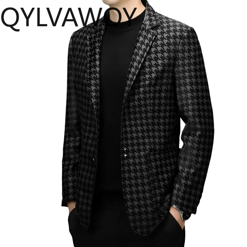 QYLVAWOY Real Leather Jackets Plaid Blazer Masculino Sheepskin Leather Coats Print Blazer for Man Suit Goose Down Liner Jacket
QYLVAWOY Real Leather Jackets Plaid Blazer Masculino Sheepskin Leather Coats Print Blazer for Man Suit Goose Down Liner Jacket