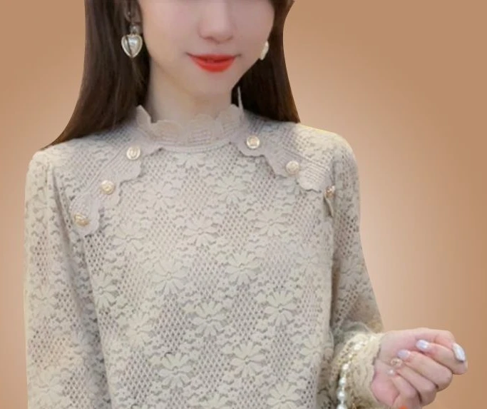 Stylish 2024 New Loose-fitting All Match Solid Color Button Casual Work Women Spring Lace Blouse Full Sleeve Shirt T303
Stylish 2024 New Loose-fitting All Match Solid Color Button Casual Work Women Spring Lace Blouse Full Sleeve Shirt T303