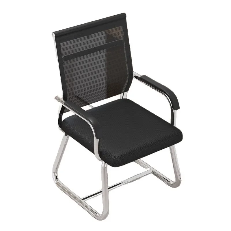 Modern ergonomic breathable reticulated back office chair with armrests, cantilevered metal frame
Modern ergonomic breathable reticulated back office chair with armrests, cantilevered metal frame