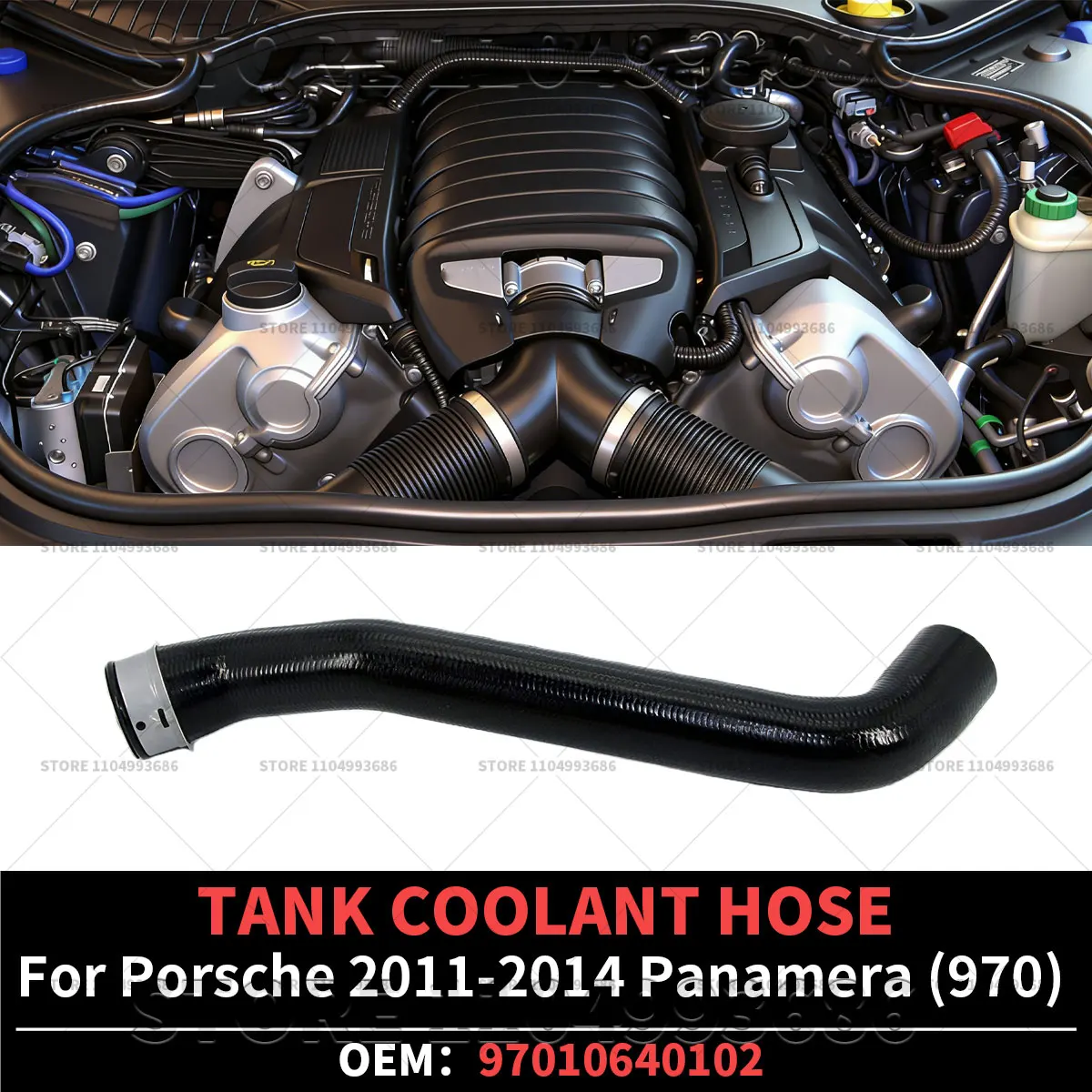 For Porsche 2011 2012 2013 2014 Panamera S 4S Turbo GTS Executive (970) Engine TANK COOLANT HOSE OEM 97010640102
For Porsche 2011 2012 2013 2014 Panamera S 4S Turbo GTS Executive (970) Engine TANK COOLANT HOSE OEM 97010640102