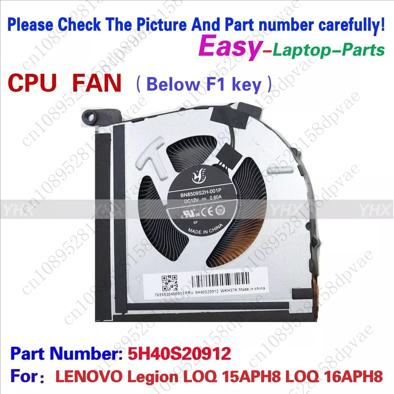 GYX новый для LENOVO Legion LOQ 15APH8 LOQ 16APH8 процессорный вентилятор DC12V 5H40S20912
GYX новый для LENOVO Legion LOQ 15APH8 LOQ 16APH8 процессорный вентилятор DC12V 5H40S20912