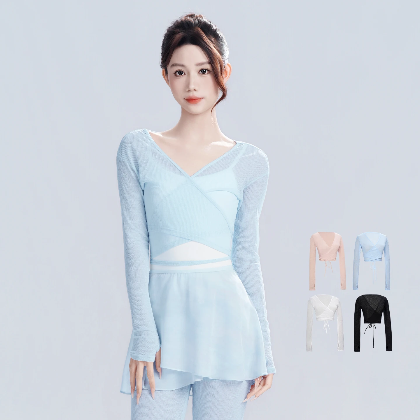 Woman Girls Soft Mesh Dance Tops Front Cross Dance Shrug Ballet Practice Costume Teen Long Sleeve Dance Tops
Woman Girls Soft Mesh Dance Tops Front Cross Dance Shrug Ballet Practice Costume Teen Long Sleeve Dance Tops