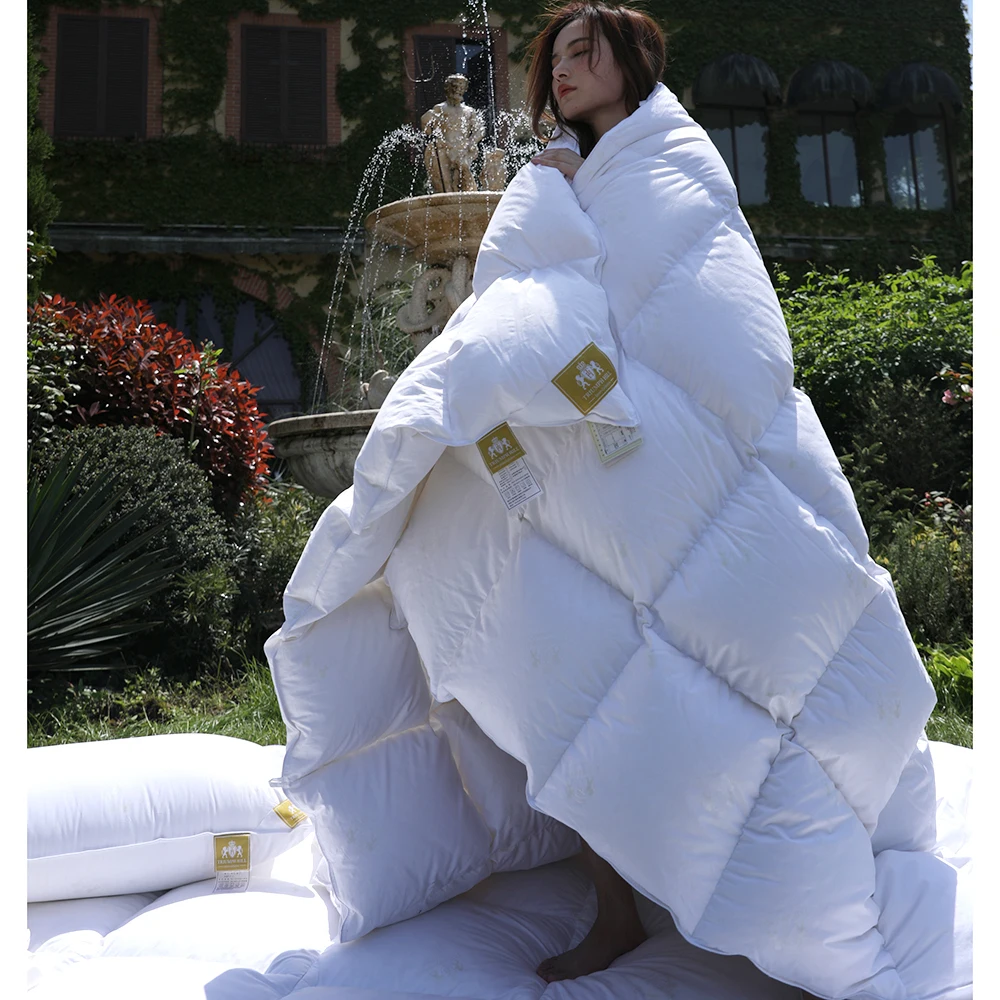 Customized Down Quilt Size Premium 100% Goose Down Insert Down Quilt Core Cotton Shell Four Seasons King Queen Full Size Quilt
Customized Down Quilt Size Premium 100% Goose Down Insert Down Quilt Core Cotton Shell Four Seasons King Queen Full Size Quilt