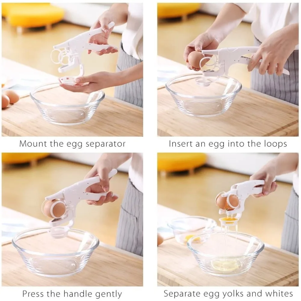 Handheld Plastic Egg Separator White Egg Breaker Egg Opener For Breaking Egg 
Handheld Plastic Egg Separator White Egg Breaker Egg Opener For Breaking Egg