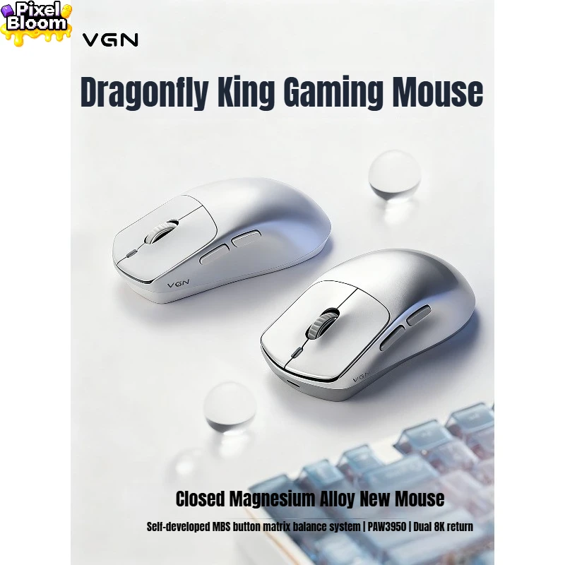 Dragonfly King 54g Magnesium Alloy Speed FPS Mouse Ultra Light 8K Wireless PAW3950 Sensor StarLink Esports Gaming Gift
Dragonfly King 54g Magnesium Alloy Speed FPS Mouse Ultra Light 8K Wireless PAW3950 Sensor StarLink Esports Gaming Gift